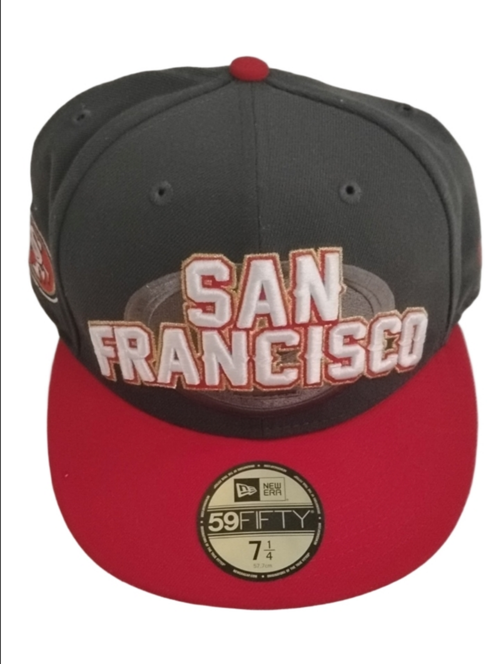 New Era Vintage NFL San Francisco 59FIFTY Fitted Hat - Gray and Red